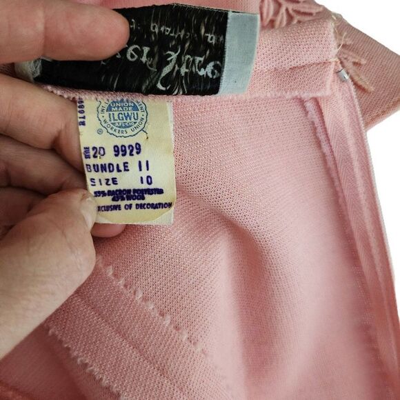Vintage 60 Bleeker Street Mod Dress Womens Small Pink Fitted Sleeves - Picture 9 of 10